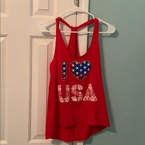 Red Fourth of July Tank Top.